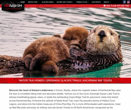 49 North Alaskan Adventures tourism website design